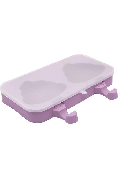 mastergold Purple Ice Cube Mold Easy Release Tray Durable Plastic Ideal for Home, Kitchen or Party Use