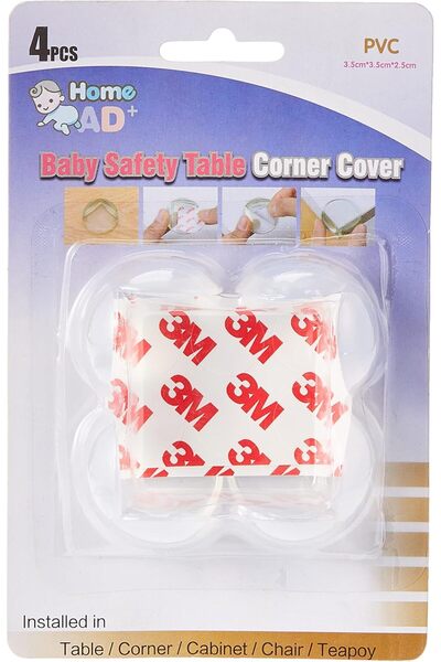 HOMEPRO Home Pro Home Ad+ Pvc Baby Safety Table Corner Cover 4-Pieces, Transp...