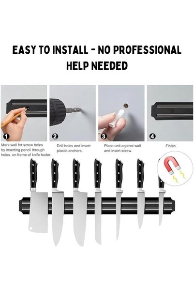 Generic Magnetic Knife Holder 38cm Wall Mounted Magnetic Bar for Knives Tools...