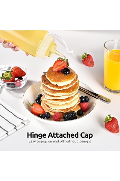 Generic ICV V 6-Pack 800ml Reusable Leak-Proof Plastic Squeeze Sauce Bottles with Screw Caps & Measurement M