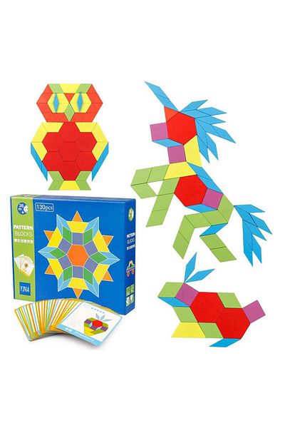 OEM Joc puzzle tangram din lemn cu 130 piese