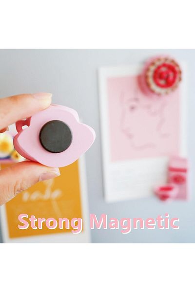 Generic 4pcs Pink Decorative Refrigerator Magnet for Home Kitchen Office Whiteboard Locker Decoration - Fak