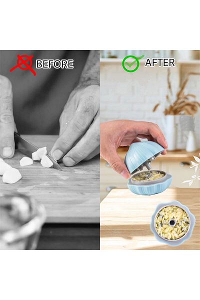 Generic Garlic Press, AZONEE Mini Garlic Twister, Easy to Carry, Suitable for Home & Camping, Garlic Grater