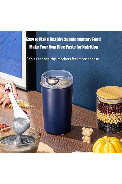 Generic Mini Grinder,Food Grade Stainless Steel,Low Noise,Can Be Used to Grind Grains,Coffee Beans,Nuts-Blu