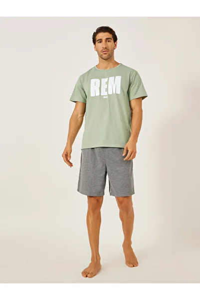 Styli Slogan Printed T-Shirt and Solid Shorts Set