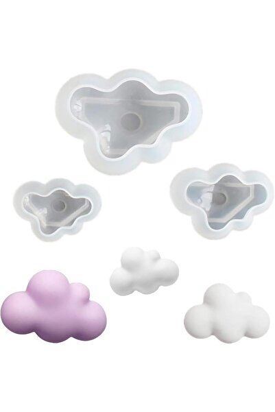 Yelajoy 3-Piece 3D Cloud Shape Silicone Molds, Mini Small Medium Sizes for Ch...