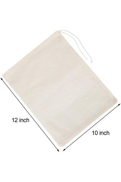 Generic Gauze Bag, 10" x 12" Nut Milk Bag for Filtering Almond Milk, Yogurt, Juice Premium Natural Cotton B