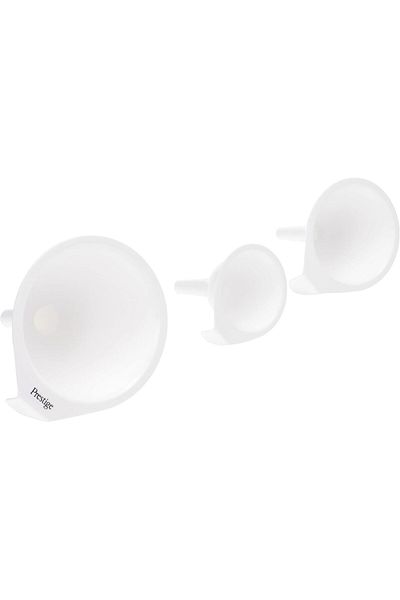 Generic Prestige Plastic 3 Piece Funnel set|Dishwasher Safe- White