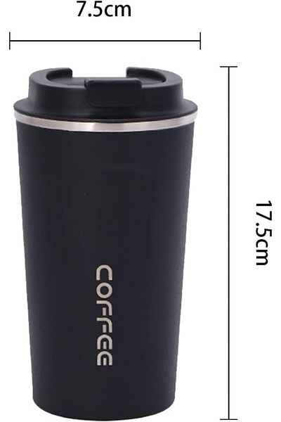 COOYA Coffee Mug 500ml-Insulated Coffee Travel Mug Spill Proof with Leakproof Lid Vacuum,Stainless Steel