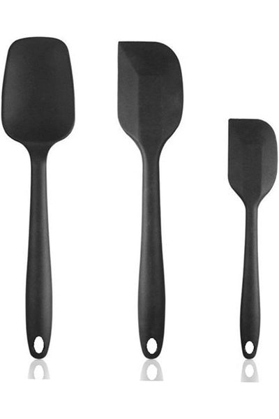 Generic halamodo 3Pcs Silicone Spatula Set , Kitchen Heat Resistant Baking Tools Set, Food Grade Silicone C
