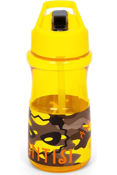 Generic Eazy Kids Water Bottle 500ml wt Straw - Yellow