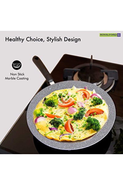 Xess Marble Coating Tawa Pan, 30 cm, Round, Aluminum