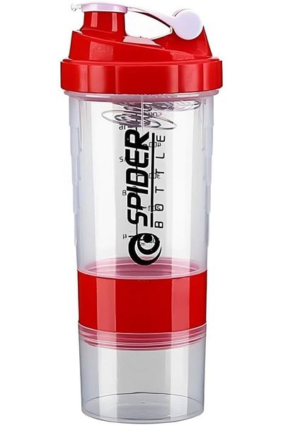 Generic ALCOACH Shaker Bottle Protein spider Bottles with Storage and Mix Ball, 16OZ Sports Water Bottle wi