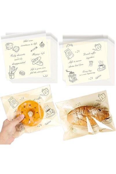 NALACAL 100-Pack Self-Sealing Clear Cellophane Bags (6.7"x7.9")