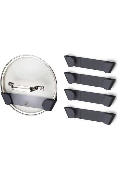 Arabest Pot Lid Organizer, 4 Pack Pot,No Drill Wall Mount Storage Organizer f...