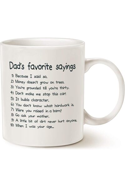 Be Care Coffee Mug with Funny Dadisms Print - Best Birthday Gift for Dad, Whi...