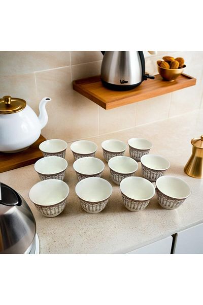 Generic Luxury Cawa Cup Set – 18-Piece or 12-Piece Tea & Coffee Mug Set, Premium Porcelain, Perfect for Spe