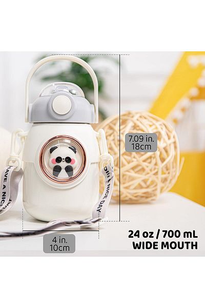 Generic Cute Stainless Steel Insulated Water Bottle for Kids 700Ml, Stainless Steel Sipper Bottle for Kids