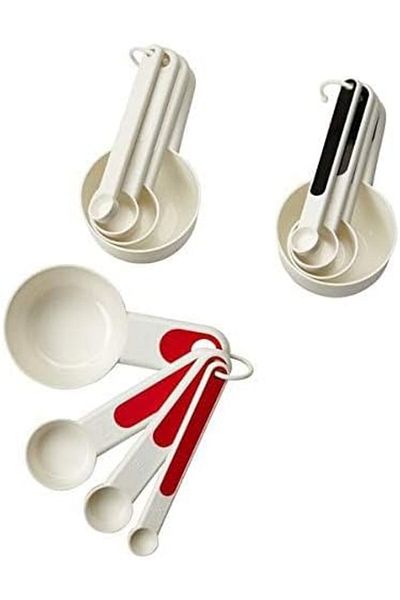 Generic Stäm Kitchen Tool Accessory Set Of 4 Measuring Cups, Red, White/Black