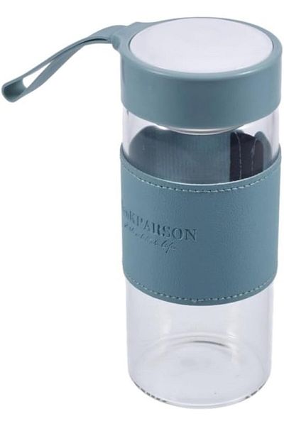 Generic Clear Plastic Water Bottle with Blue Sleeve, 22 oz to 24 oz Capacity (LIGHT BLUE)