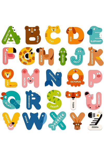 Generic Large Magnetic Letters, Alphabet Magnets for Refrigerator, ABC Magnets