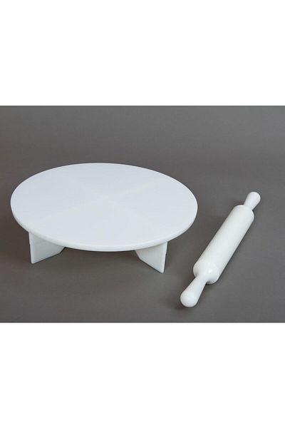 Generic CO ARMA 34cm Plastic Dough Roller Plate (White)