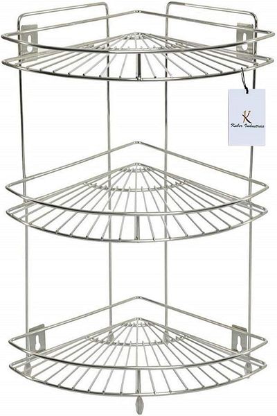 Generic Kuber Industries Stainless Steel Dish Drying Rack|Small Storage Rack|Kitchen Rack For Fruit & Veget