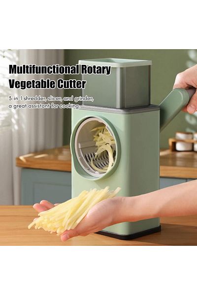 Generic RTEY Multifunctional Vegetable Cutter Chopper Rotary Cheese Grater 3-in-1 Shredder Slicer Grinder S