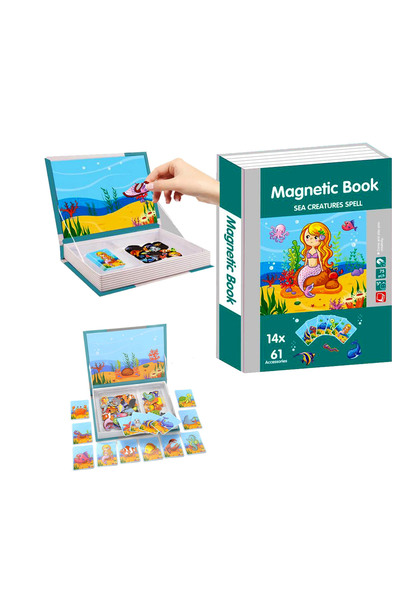 sallma Magnetic puzzle book for children – Marine Figures