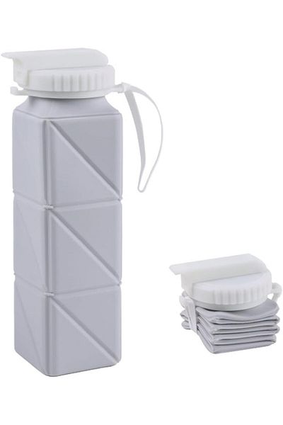 Generic YelaJoy Collapsible Water Bottles Leakproof Lid –Food-Grade BPA-Free Silicone Travel Bottles with S