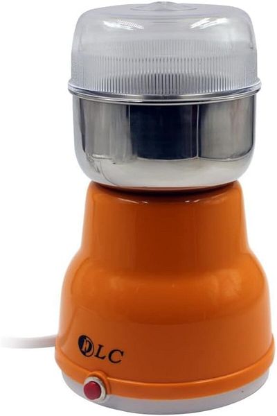 Generic D LC Coffee Grinder, 200W, Orange and Stainless Steel - DLC-CG4242