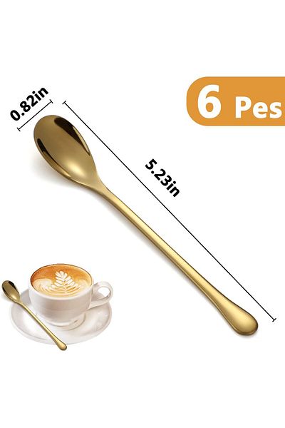 Generic Turewin Coffee Spoons Set of 6 Small Stainless Steel Teaspoons Dessert Spoons Espresso Spoons