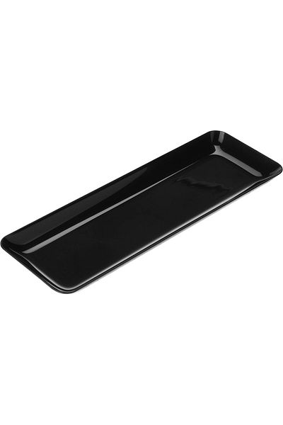 Generic Hotpack Mini Rectangular Black Plates, 20 Pieces Set