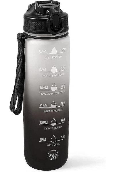 Generic HILY Leak-proof BPA-free Water Bottle with with Time Marker (1L)