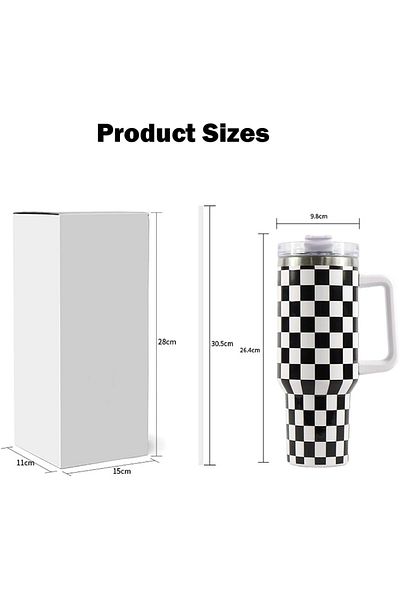 Generic ALMEKAQUZ Tumbler with Handle Flip Straw, Stainless Steel Insulated Cup, Cold-Proof Car Cup, Reusab