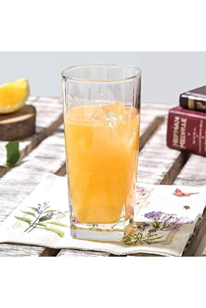 Ocean Plaza glass tumblers, set of 6, clear, 405 ml (B11014)