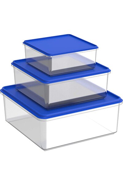 Cosmoplast حاويات تخزين الطعام من كوزموبلاست، سعة 6/8/10 لترات، لون أزرق