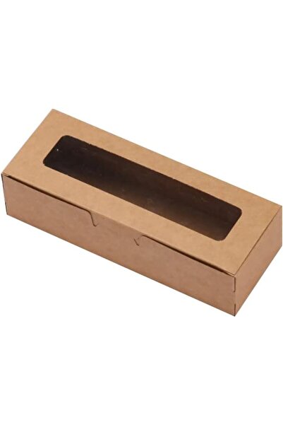 Red Dot Gift Pack of 12 Rectangular Bakery Boxes with Window, Paper Macaron B...