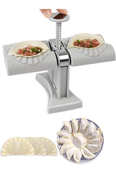 Arabest Automatic Dumpling Maker Mold Manual Ravioli Press Machine Dumpling Press Set Double Heads Mold