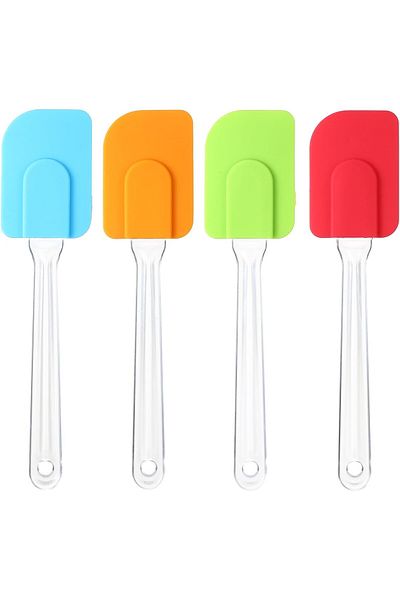 Generic 4-Piece Classic Silicone Spatula Set (10 Inch) – Heat-Resistant Rubber Spatulas for Cooking, Baking