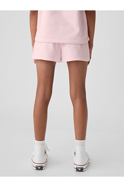 GAP Kız Çocuk Pembe Mini Gap Logo Sweat Şort