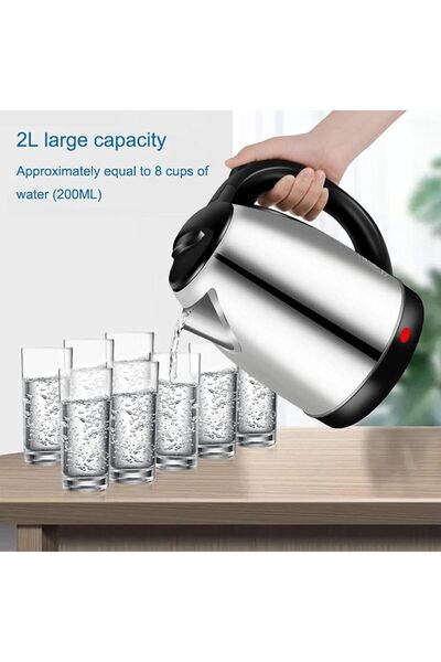 Generic Electric Kettle Stainless Steel 1500W, 1.8L Capacity