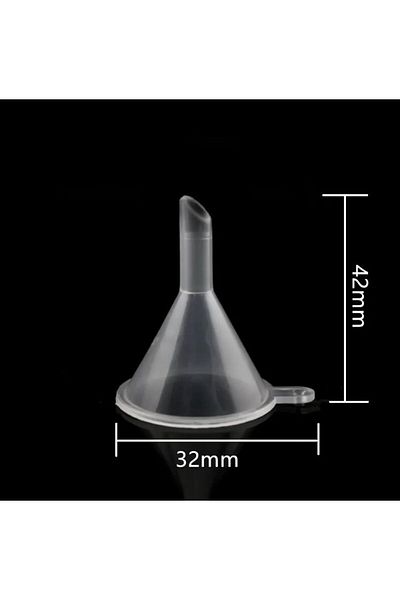 Generic 12pcs Small Clear Plastic PP Mini Funnels Packaging Travel Tools for Empty Bottle Filling Perfumes
