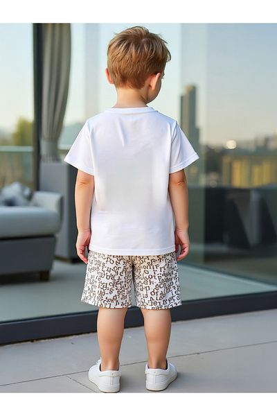Take Two By Styli Kids 2pcs Graphic Print Short Sleeve T-Shirt and Shorts