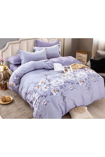 JOJO Elegant 6-Piece Linen Set with Fine Cotton Elastic, Bed Sheet 180x200cm, 2-Person Bed