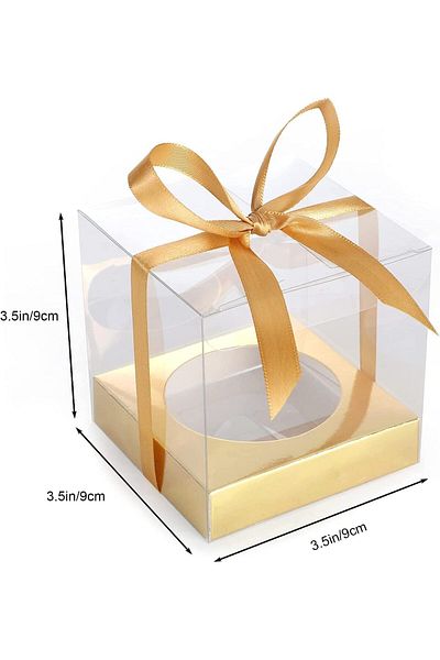 Generic Oasisgalore 12pcs Individual Cupcake Boxes Containers, Single Cupcake Carrier Holder for Mini Cake