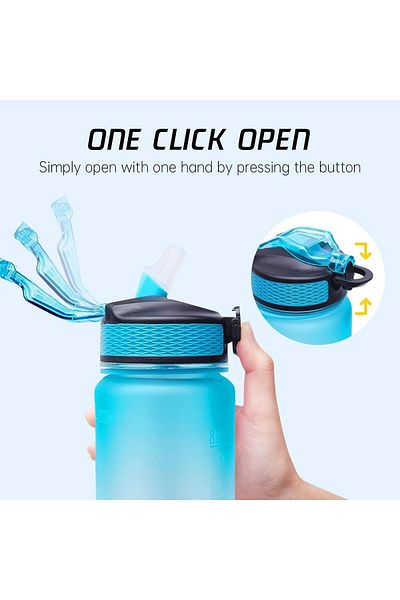 Generic ECVV® 35oz/1L Motivational Water Bottle with Time Marker & Encourage Phrase - BPA Free, Leakproof W