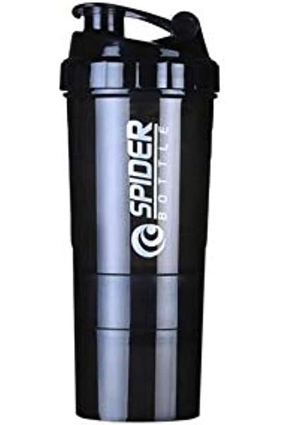Generic Protein Shaker Bottle 20 oz Shake Mixer Bottle with Storage, 500ml Gym Water Bottle Mixer for Quick