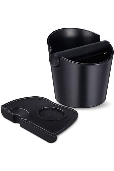 Generic Set of 2 Pieces Espresso Knock Box and Coffee Tamper Mat Reliable Barista Tools with Removable Knoc