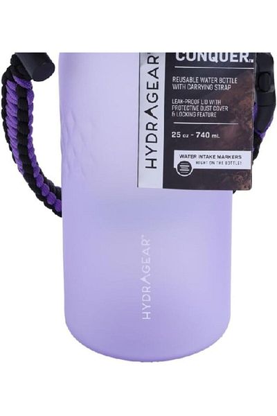 Generic Hydragear Conquer Reusable Water Bottle with Carrying Strap Lilac 740ml AC55291